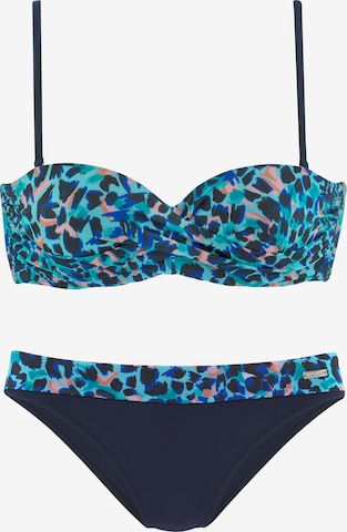 LASCANABandeau Bikini - plava boja: prednji dio