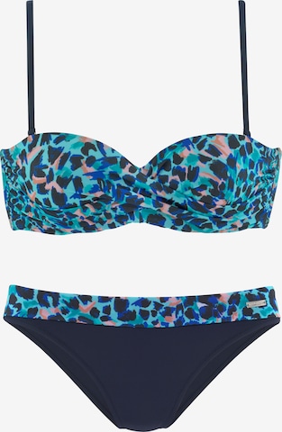 LASCANA Bandeau Bikini in Blue: front