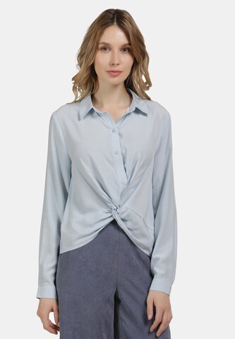 usha BLUE LABEL Blouse in Blauw: voorkant