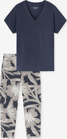 Pyjama ' Selected Premium 7/8 ' SCHIESSER en gris : devant