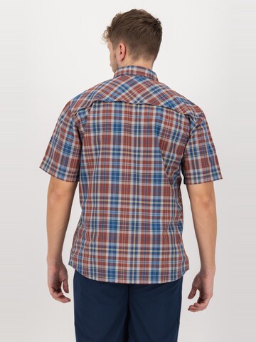 Regular fit Camicia 'Outdoorhemd Copper Herren Kurzarmhemd kariert große Größen' di deproc in marrone