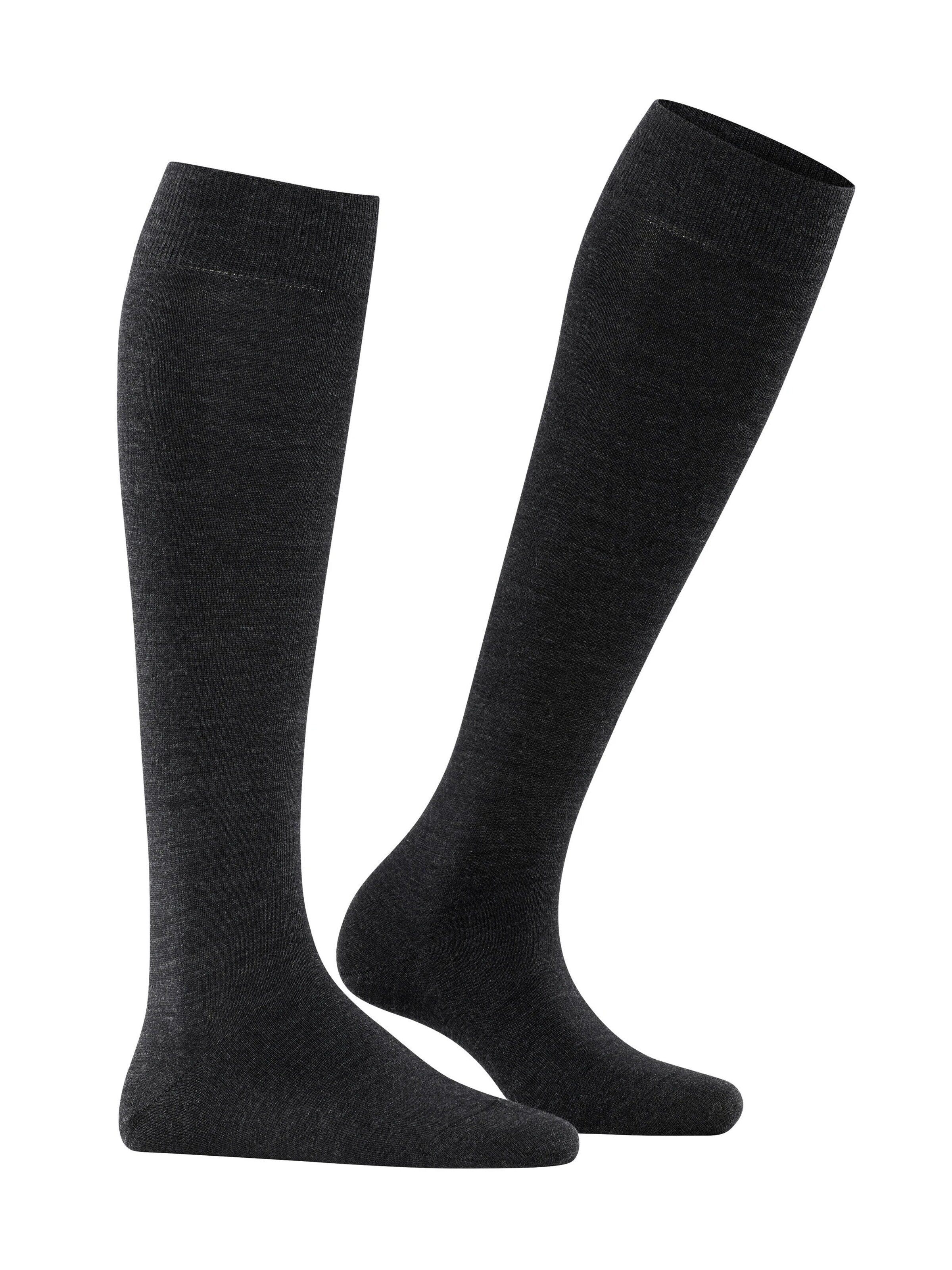 FALKE Knee High Socks 'Softmerino' in Grey