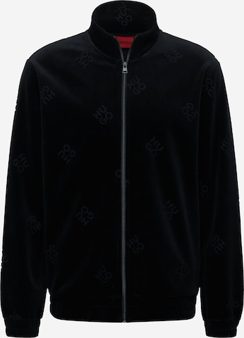 HUGO Red Sweat jacket 'Dornbill' in Black: front