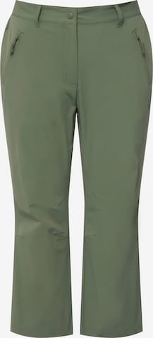 Ulla Popken Regular Pants in Green: front