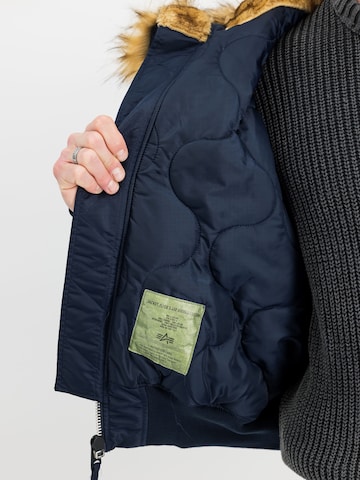ALPHA INDUSTRIES Winter Jacket '45/P Hooded Custom' in Blue