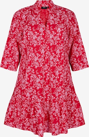 Robe-chemise 'MRUBY' Zizzi en rouge : devant