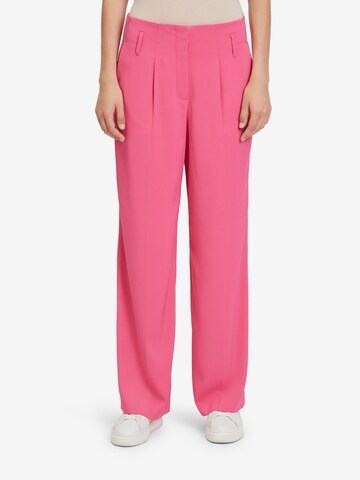 Betty & Co Loose fit Pleat-Front Pants in Pink: front