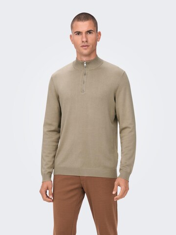 Pull-over 'Wyler' Only & Sons en gris : devant