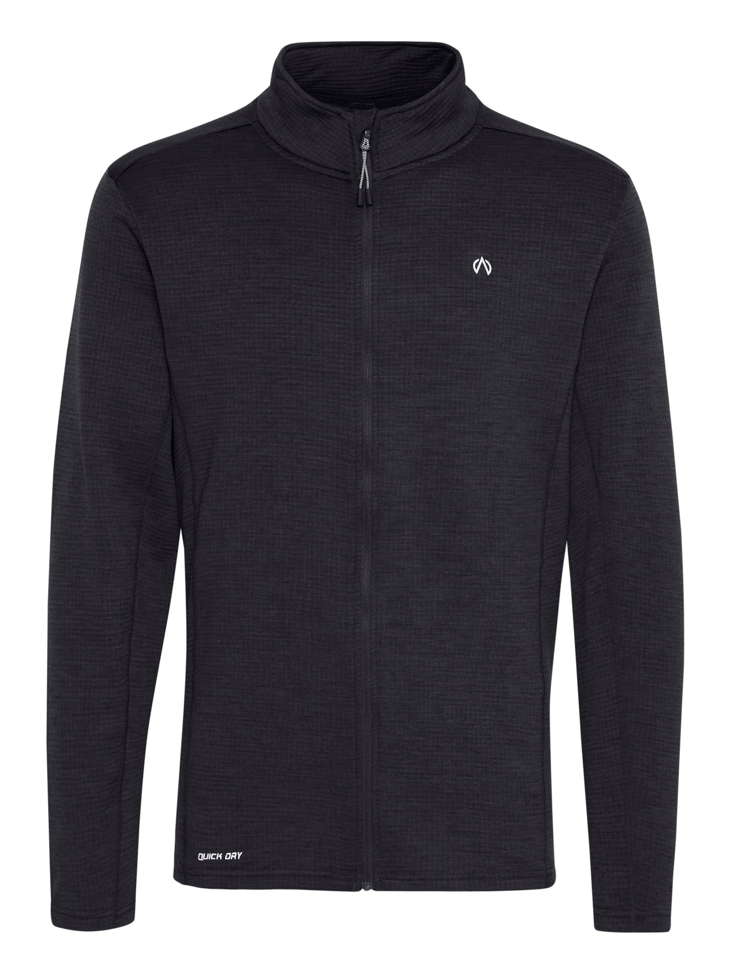 North Bend Sportsweatvest in de kleur Zwart gemêleerd, Productweergave