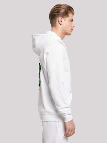 F4NT4STIC Sweatshirt 'Silvester Happy New Year Pixel Kleeblatt' in Wit