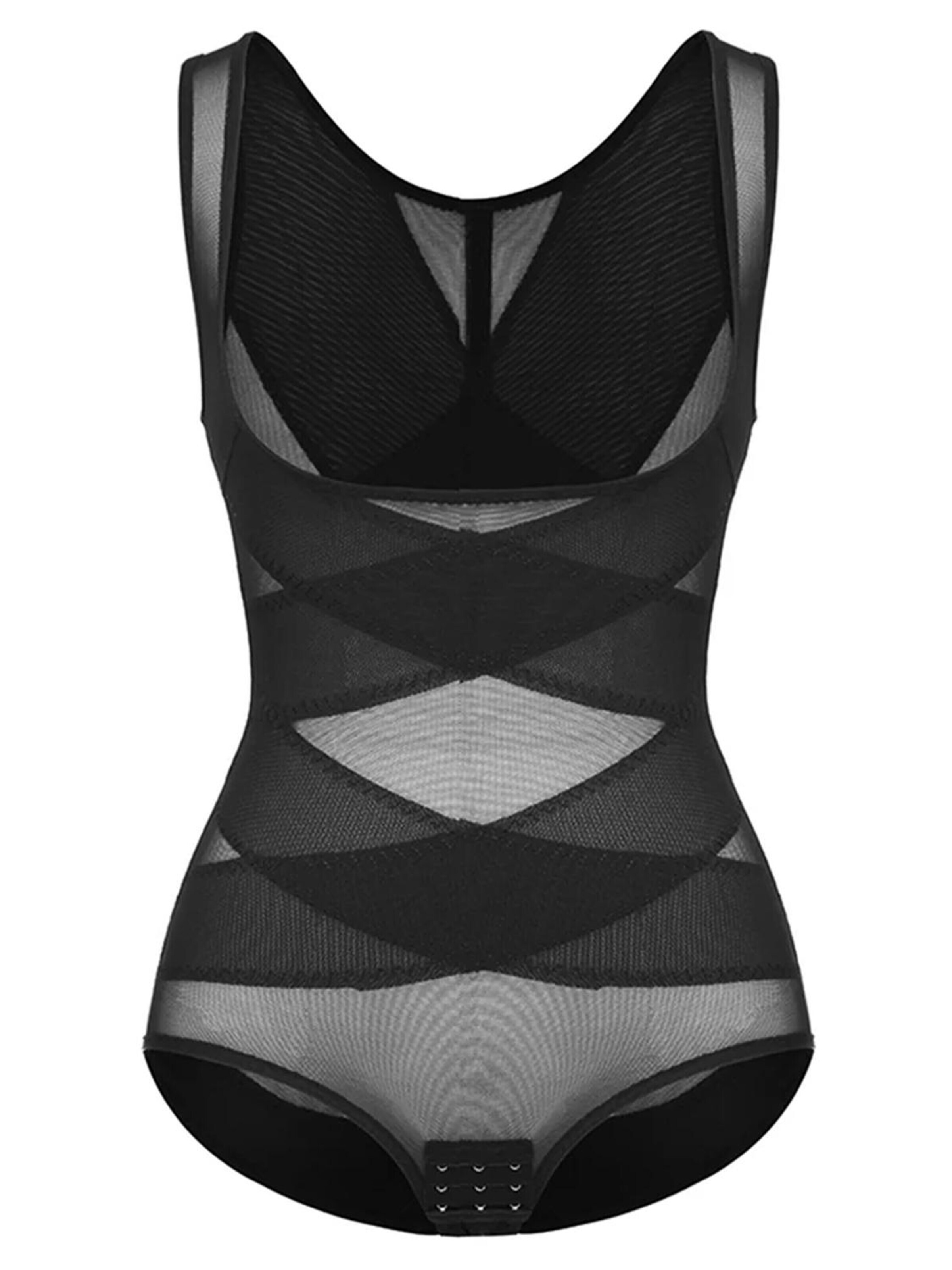 Shapetape Shapingbody 'Corrigerende bodysuit met brede bandjes' in Zwart