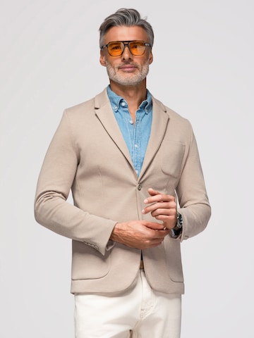 Coupe regular Veste de costume Ombre en beige : devant