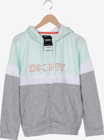 DKNY Sweatshirt & Zip-Up Hoodie in L in Grey: front