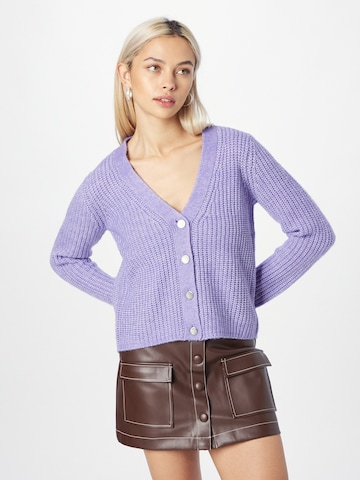 JDY Knit Cardigan 'MALACO' in Purple: front
