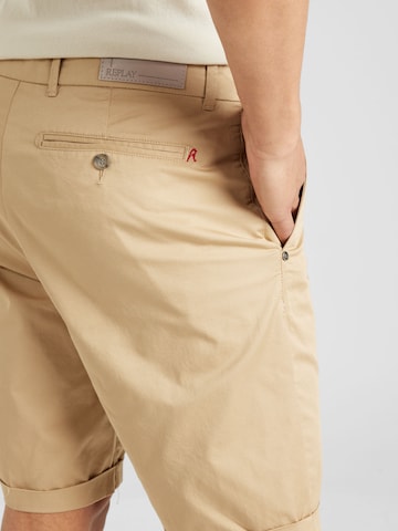 REPLAY Regular Chino Pants in Brown