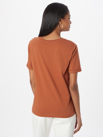 PIECES Shirt 'Ria' in Bruin