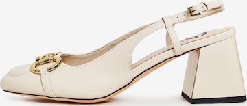 Sandales CESARE GASPARI en beige : devant