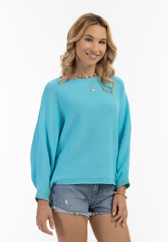 Pull-over IZIA en bleu : devant