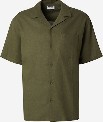 Coupe regular Chemise 'Lino' TRAPP en vert : devant