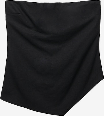Pull&Bear Top | črna barva: sprednja stran