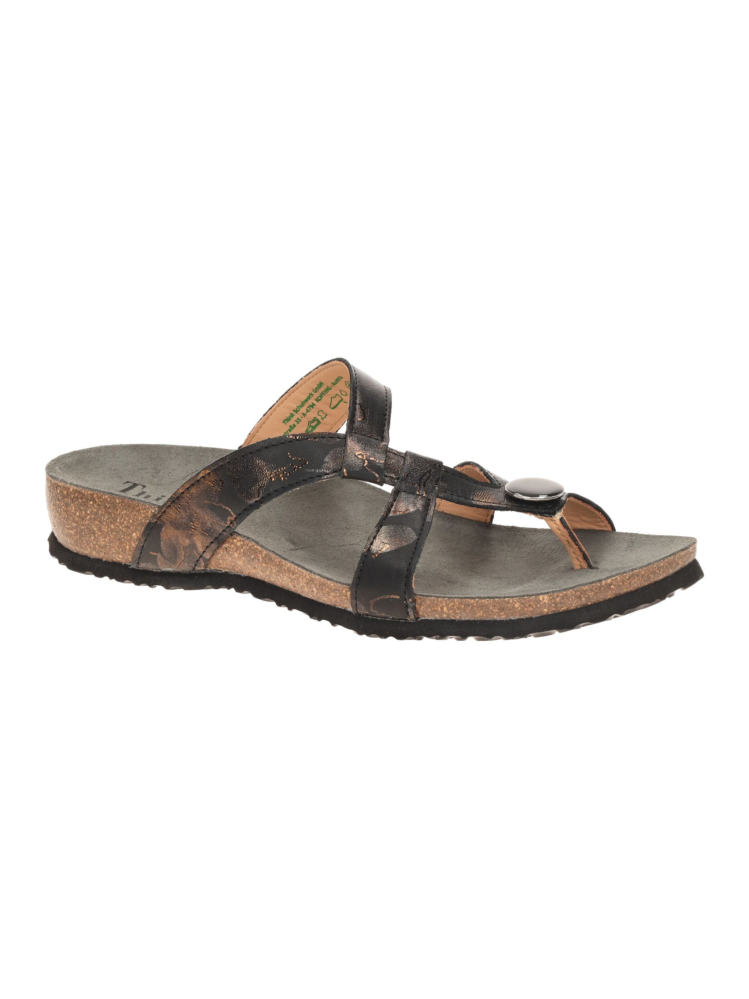 THINK! Mules 'Julia' in Black: front
