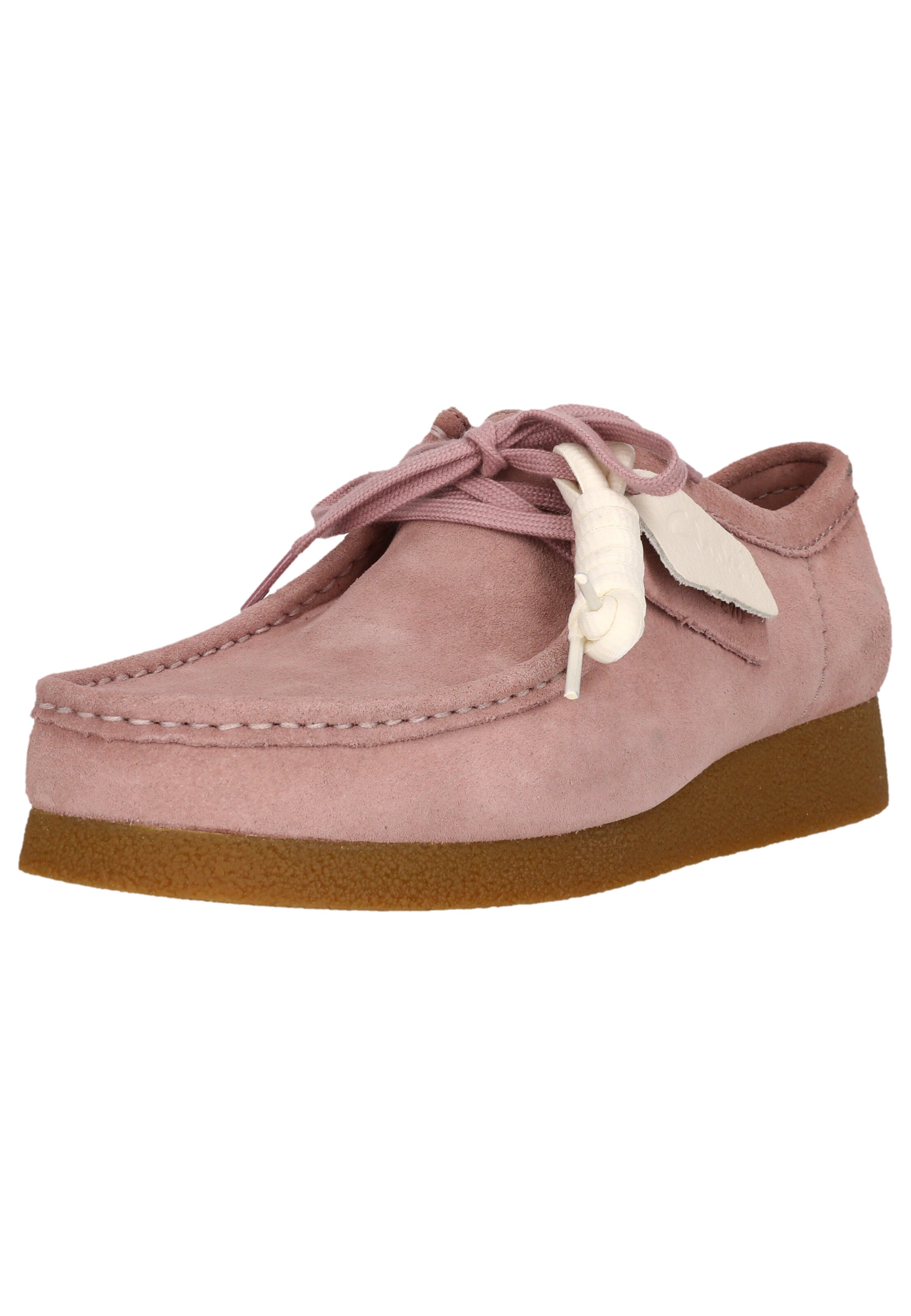 CLARKS Veterschoen 'WallabeeEVO' in Roze: voorkant
