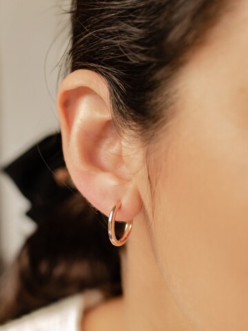 Boucles d'oreilles 'Urban Hoop' Hey Happiness en or : devant