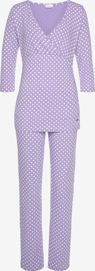 LASCANA Pajama in Pastel purple / White, Item view