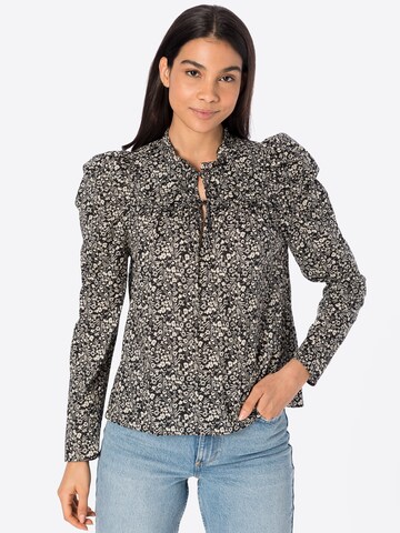 SECOND FEMALE Blouse in Zwart: voorkant