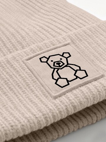 Neverless Beanie 'Teddy Polygon' in Beige