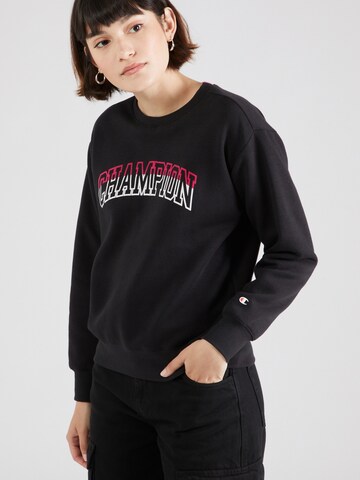 Champion Authentic Athletic Apparel Sweatshirt in Black: front