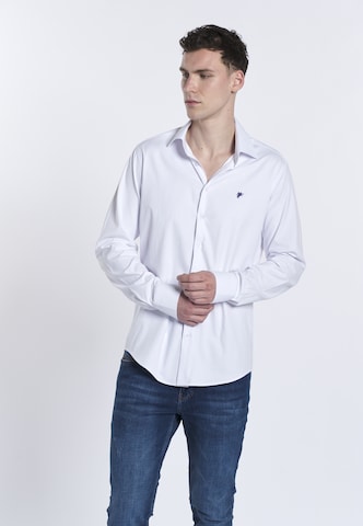 balta DENIM CULTURE Standartinis modelis Marškiniai 'Tokio'