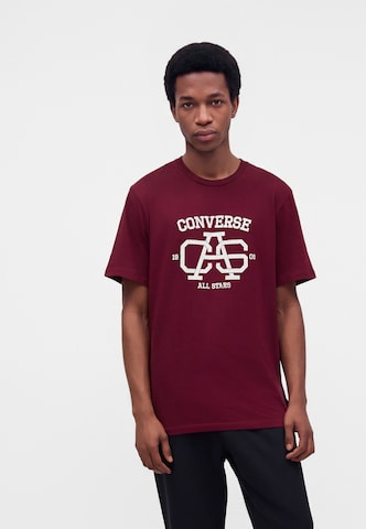 Tricou 'CAS VARSITY' de la CONVERSE pe roșu: față