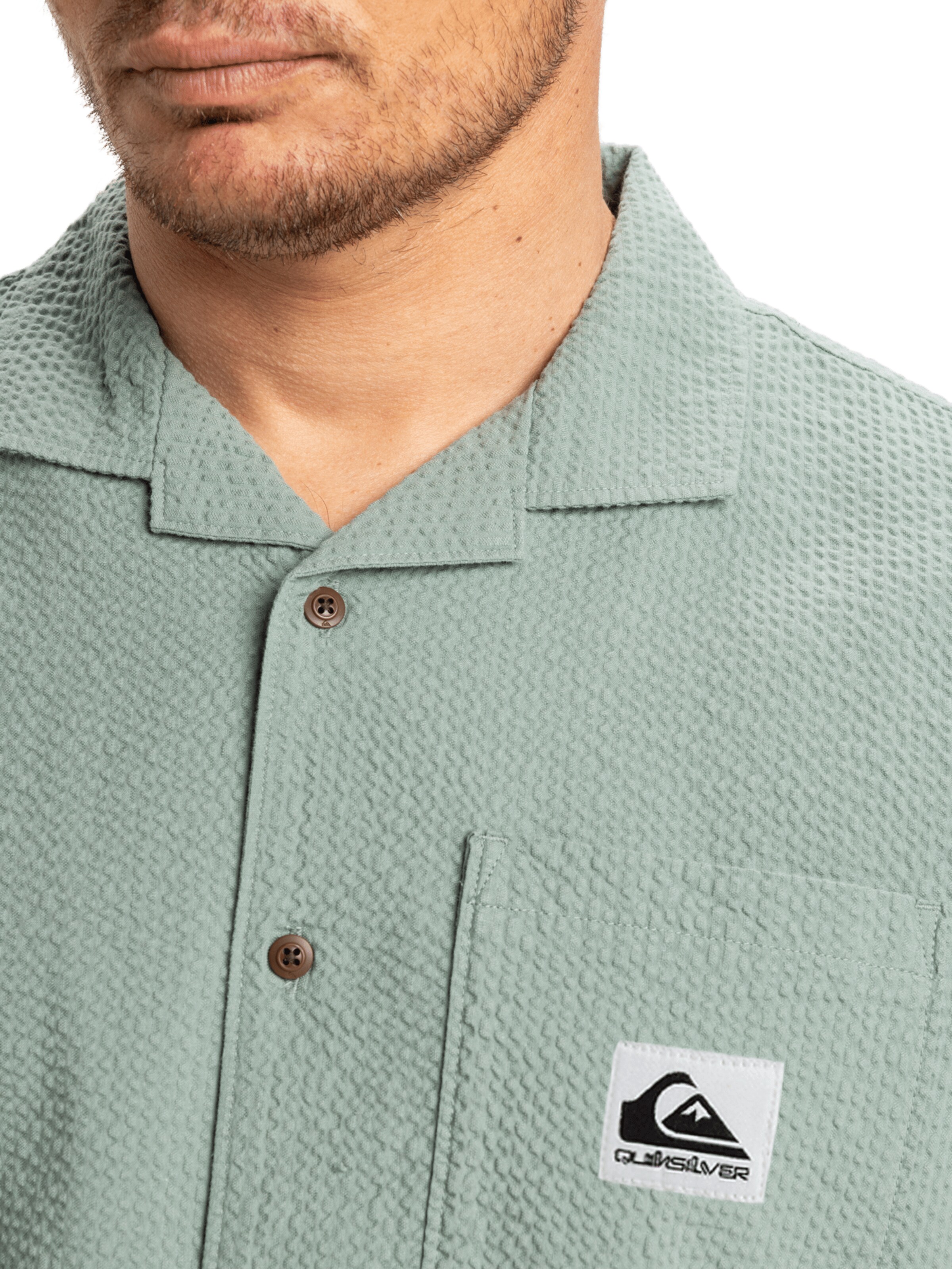 QUIKSILVER Comfort fit Overhemd 'Heartbeat' in Groen