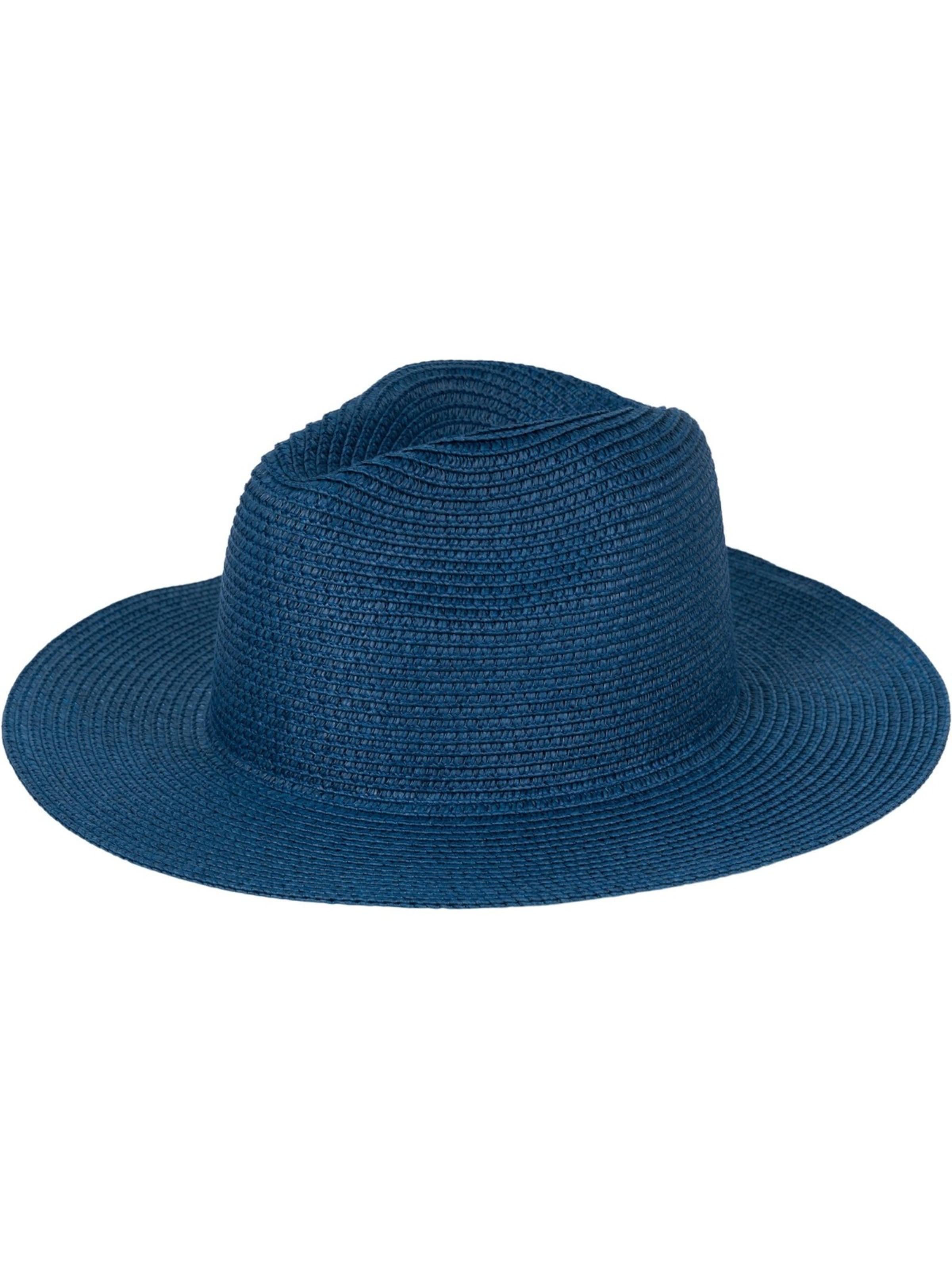 styleBREAKER Hat 'Panama Strohhut - Knautschhut' in Blue
