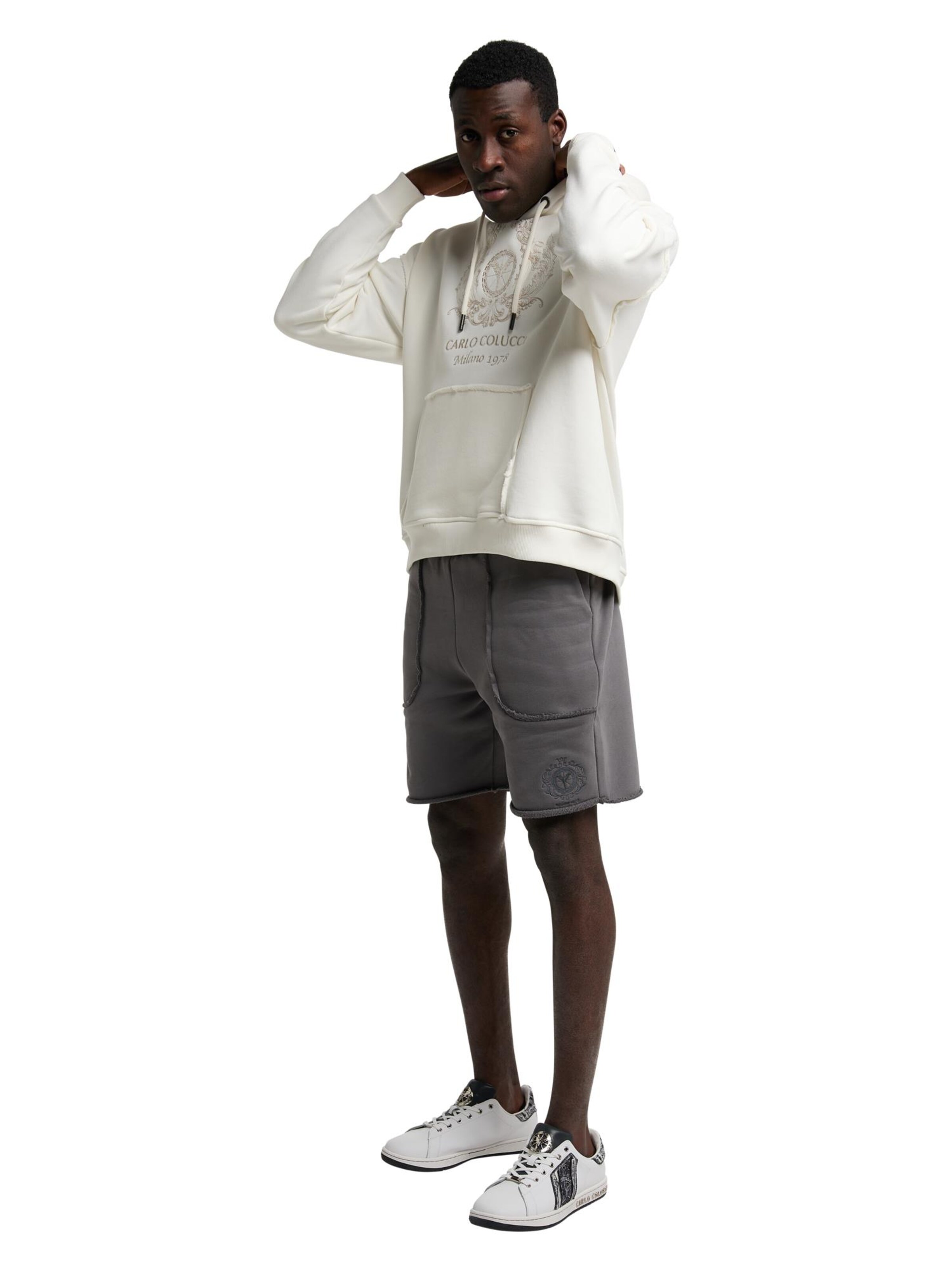 Carlo Colucci Sweatshirt 'De Bona' in White