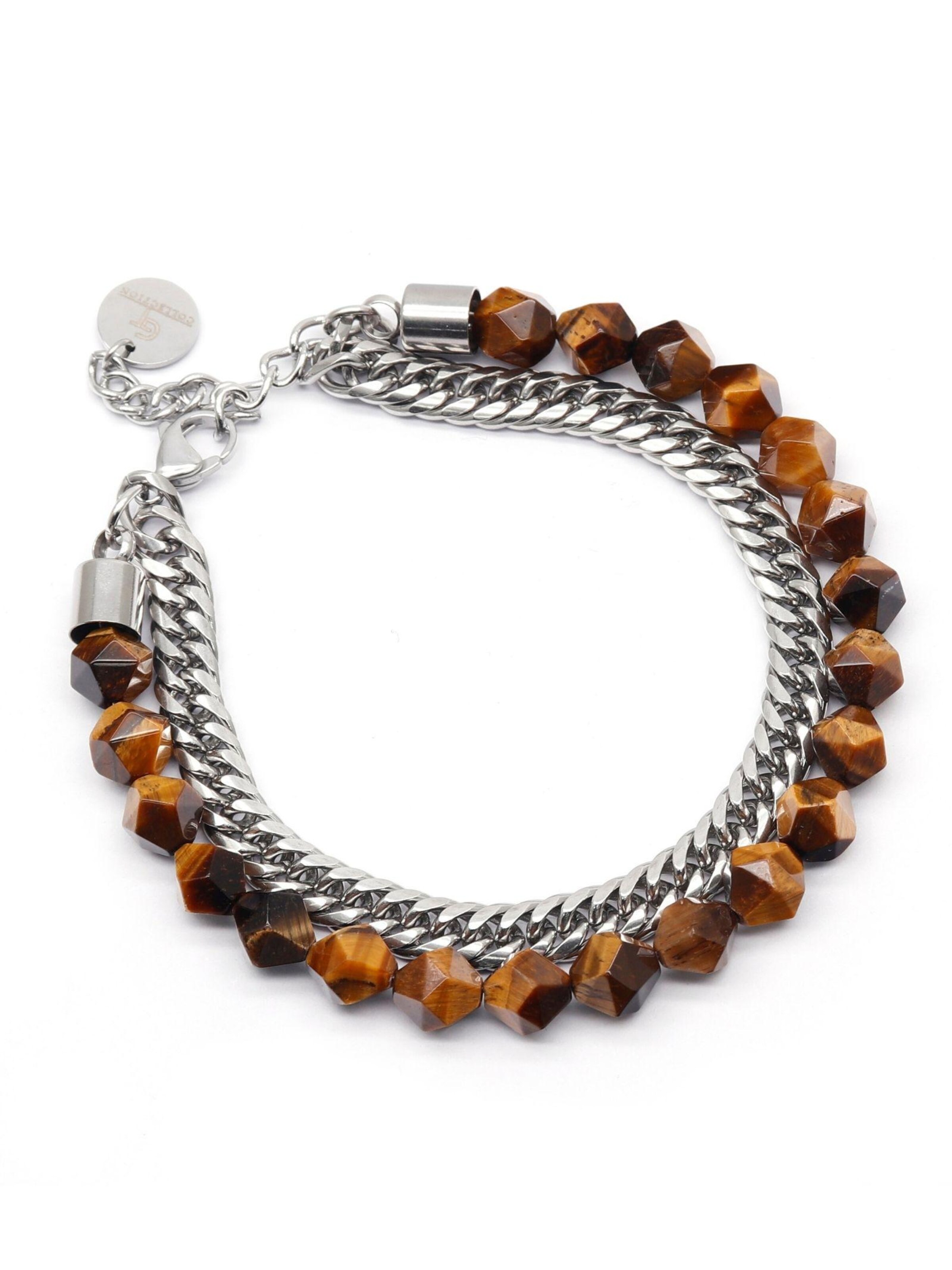 Bracelet 'Faceted-Bead' GT Collection en marron
