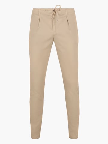 Profuomo Slim fit Chino trousers in Beige: front