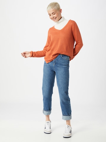 TOM TAILOR DENIM Pullover in Orange