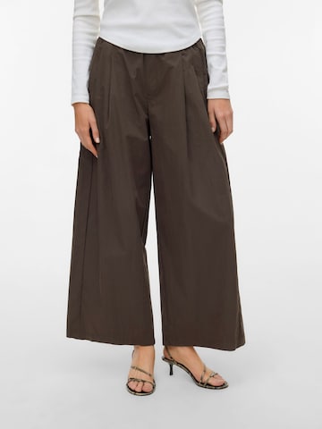VERO MODA Wide leg Pants 'VMJose' in Brown: front