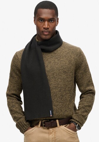 Écharpe Superdry en noir : devant