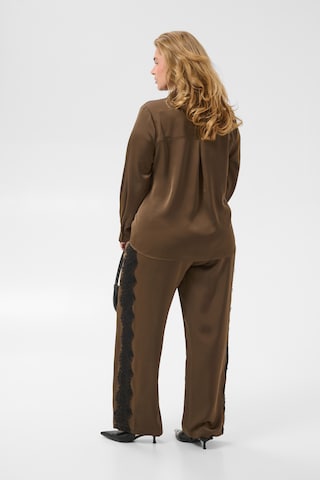 KAFFE CURVE Loosefit Hose 'Thilda' in Braun