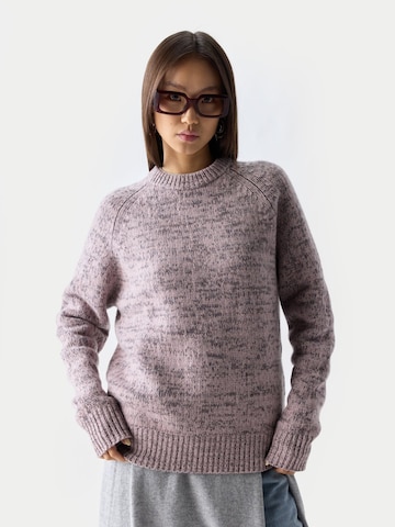 GOBI Cashmere Tröja 'Unisex Mouline Cashmere Sweater' i rosa: framsida