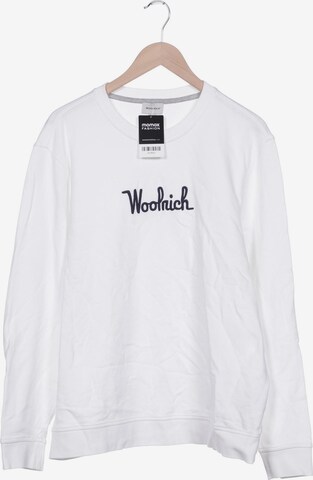 Woolrich Sweatshirt & Zip-Up Hoodie in XXL in White: front