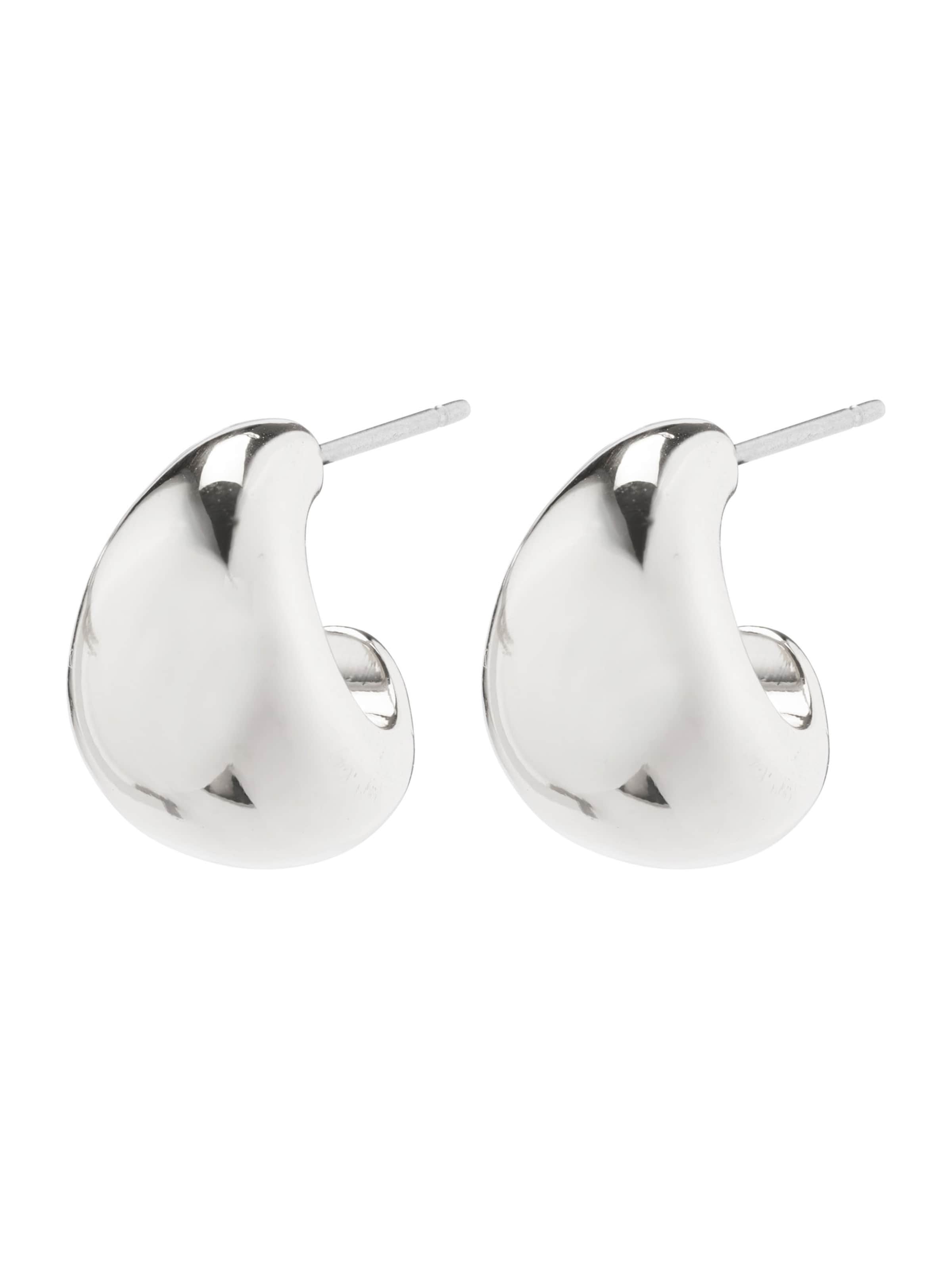 Pilgrim Náušnice 'Alexane' - Strieborná: predná strana