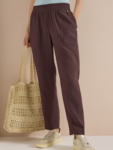 CECIL Slim fit Trousers 'Chelsea' in Brown