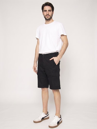 Carhartt WIP Cargojeans 'AVIATION SHORT BLACK RINSED' i 29 i sort, Produktvisning