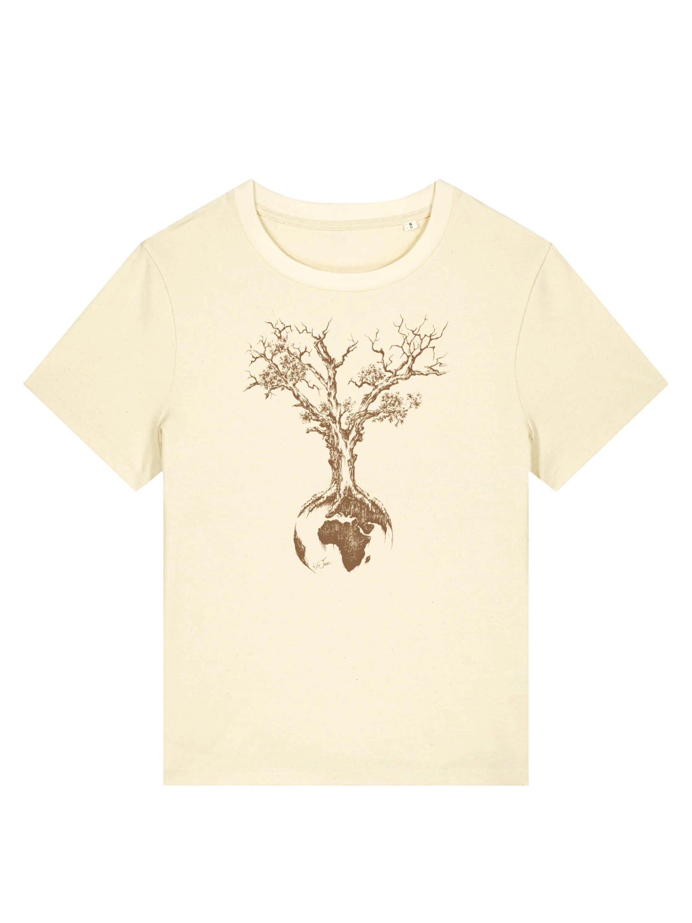 Life-Tree Shirt 'Organic Fairwear Weltenbaum' in White: front