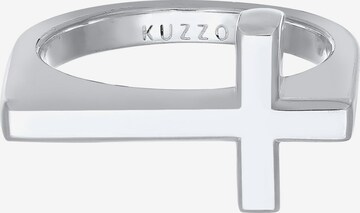 KUZZOI Ring 'Kreuz' in Zilver