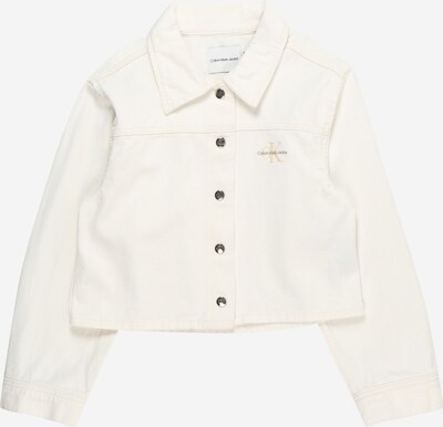 Calvin Klein Jeans Starpsezonu jaka, krāsa - bēšs / pelēks / balts džinsa, Preces skats